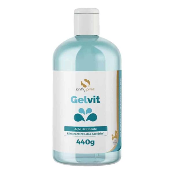 Álcool GELVIT Antisséptico Hidratante Sanithy Prime - 440g