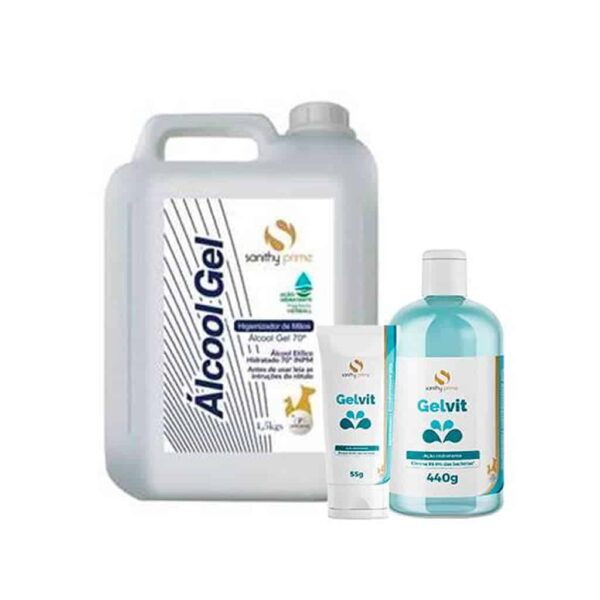 Álcool GELVIT Antisséptico Hidratante Sanithy Prime - 55g - Image 2