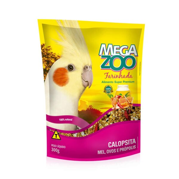 Calopsitas Mel Ovo e Própolis MegaZoo - 300g