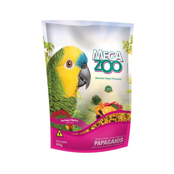 Papagaios com Frutas e Legumes MegaZoo - 600g