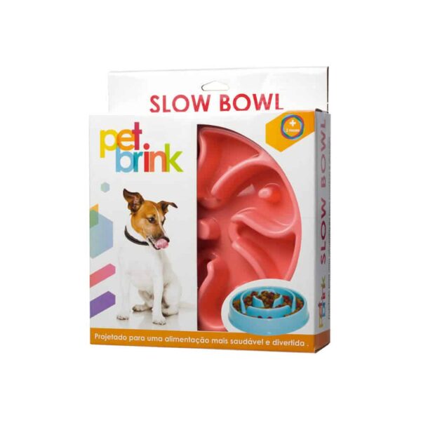 Comedouro Lento Slow Bowl Flor Pet Brink para Cães