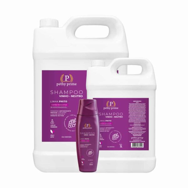 Shampoo Neutro Vinho Pethy Prime 300ml - Image 2