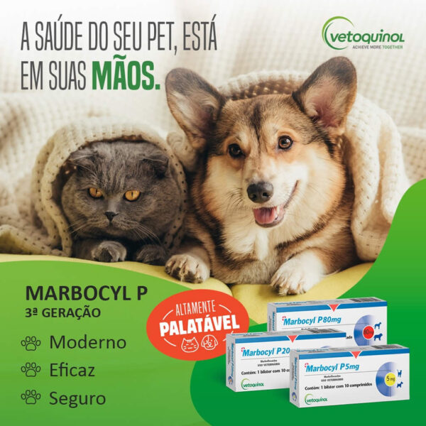 Antibiótico Marbocyl P 80mg para Cães e Gatos Vetoquinol - 12 Comprimidos - Image 2