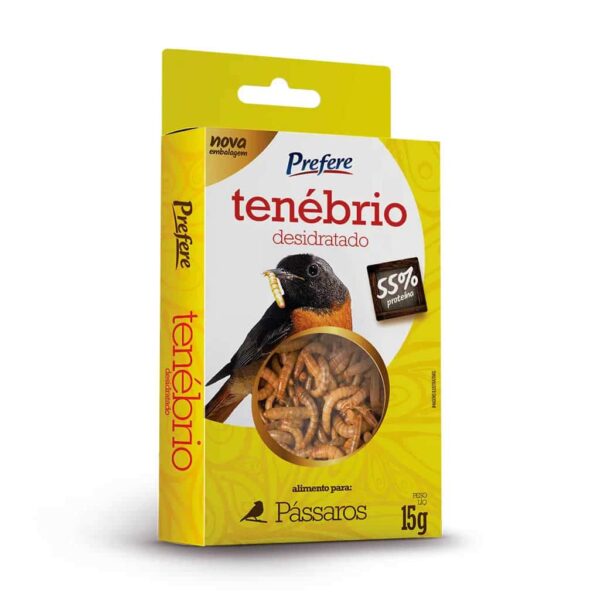 Tenébrio Desidratado 15g Prefere - Nutrição Ideal para Pássaros