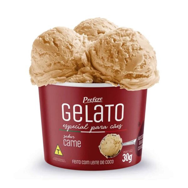 Sorvete Gelato para Cães 30g Sabor Carne - Prefere