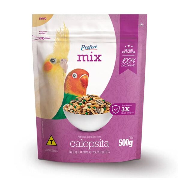 Mix Calopsita e Agapornis 500g - Prefere