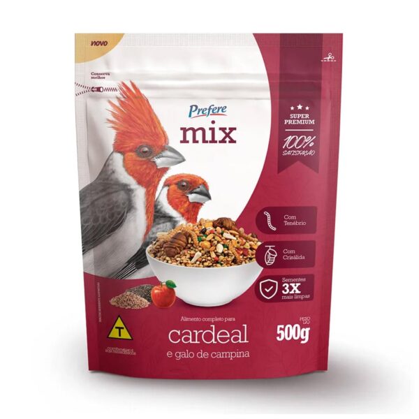 Mix Cardeal e Galo de Campina 500g - Prefere