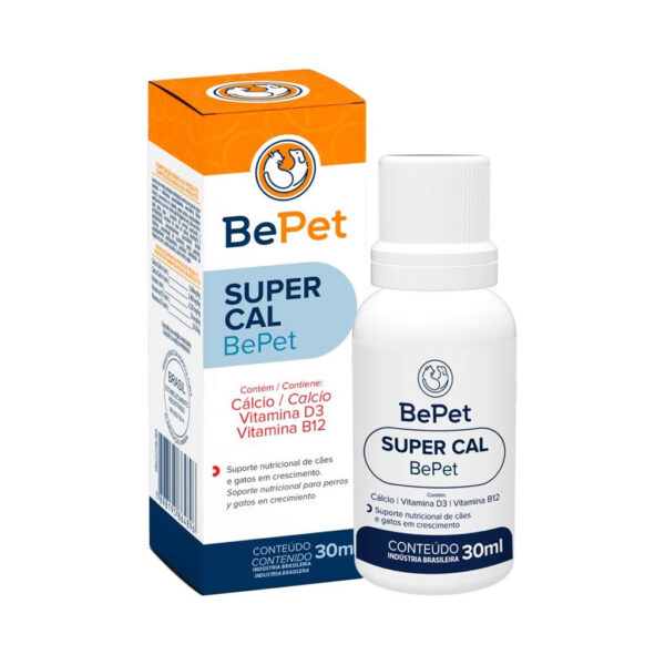 Suplemento Vitamínico Supercal Cães E Gatos Bepet 30ml