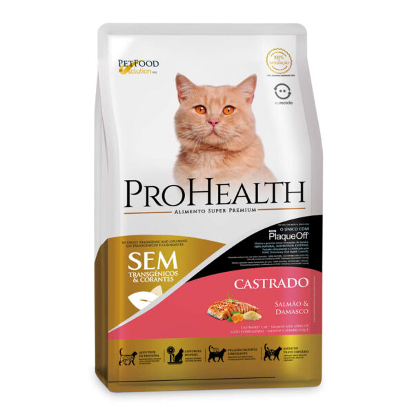 Ração Pro Health Gatos Adultos Castrados Salmão 1kg