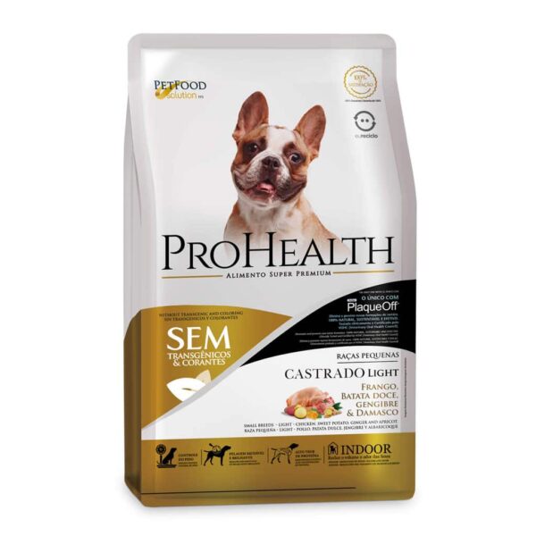 Ração Pro Health Cães de Raças Pequenas Castrados Light 10,1kg